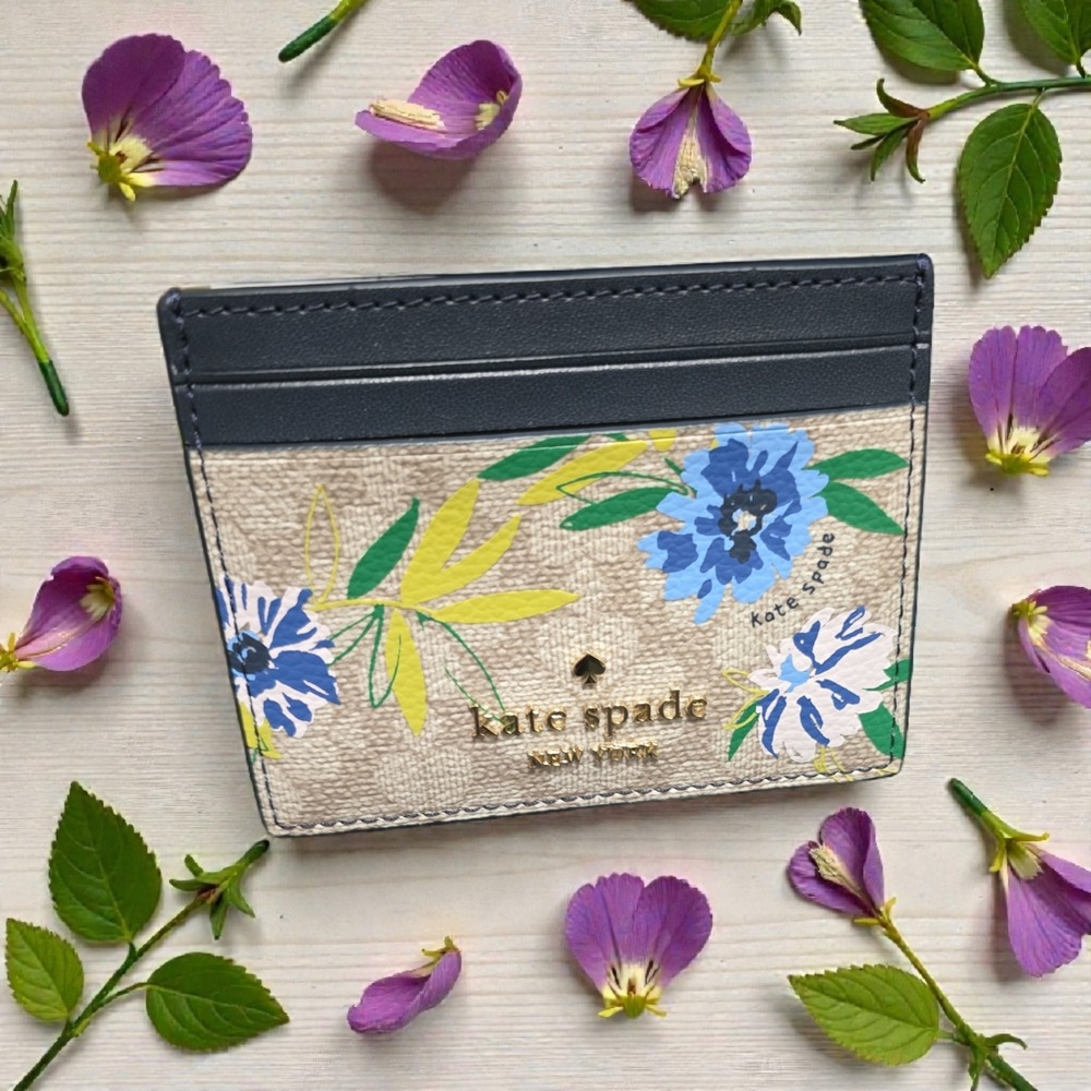 Kate Spade‎ New York Flower Fe Blazer Blue (960) PS9  Flower Card Holder Case